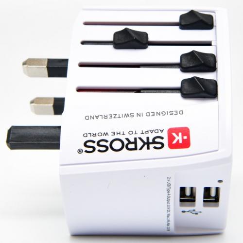 SKROSS ワールド・トラベル・アダプター マルチ変換プラグ MUV USB 2A