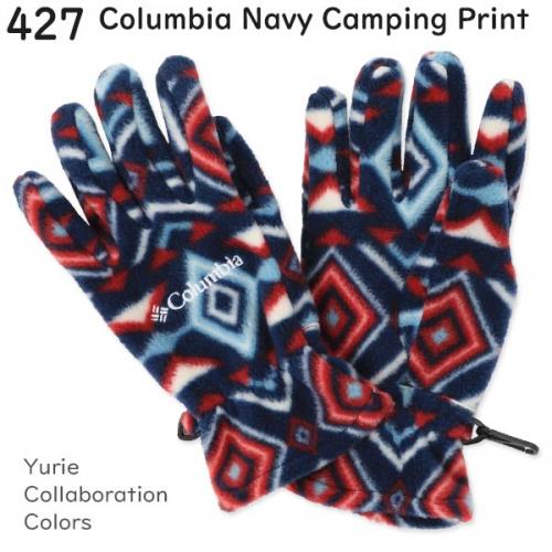 Columbia コロンビア バックアイスプリングスグローブ (パターン柄) 手袋 フリース素材 紫外線カット 男女兼用 XS・S・Mサイズ PU3064