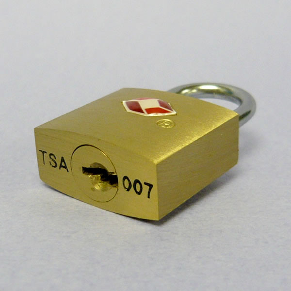 TSA南京錠 TSAロック ブラスS 鍵式