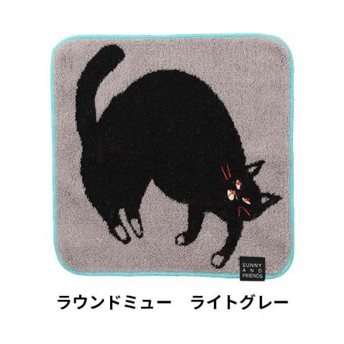 フレンズヒル ジャカードタオルハンカチ ねこ 猫 ネコ ハンドタオル 吸水 汗拭き かわいい ギフト プレゼント