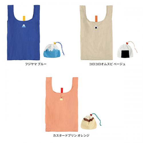 フレンズヒル 巾着付きエコバッグS ねこ 猫 ネコ シマエナガ しまえなが 小鳥 富士山 おにぎり プリン レトロ 薄手 畳める 持ち歩き 持ち運びコンビニ 小さい ミニ サブバッグ かわいい ギフト プレゼント