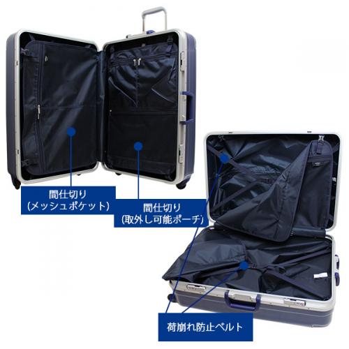 シフレ siffler グリーンワークス GRE1043-59 (63L) フレームタイプ 3～5泊用 スーツケース