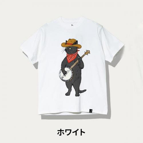 go slow caravan ゴースローキャラバン バンジョー猫TEE Tシャツ 綿100% コットン ねこ ネコ レディース メンズ S M L XL プレゼント ギフト 361910