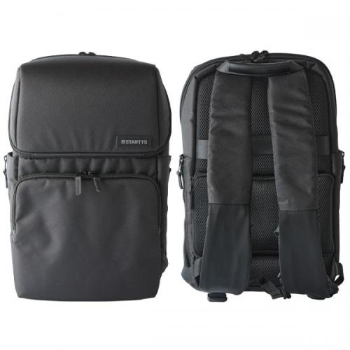 スターツ GABACK ガバック Mサイズ (9L) 背負ったままスマホも鍵も出し入れできるリュック 超軽量 PC収納 撥水 ブラック GB-360M