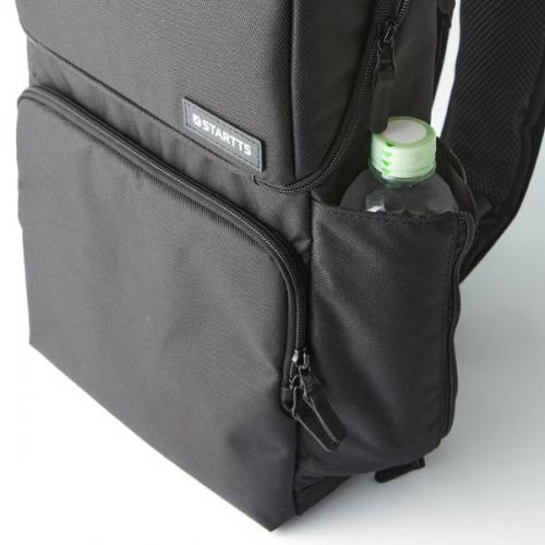 スターツ GABACK ガバック Mサイズ (9L) 背負ったままスマホも鍵も出し入れできるリュック 超軽量 PC収納 撥水 ブラック GB-360M
