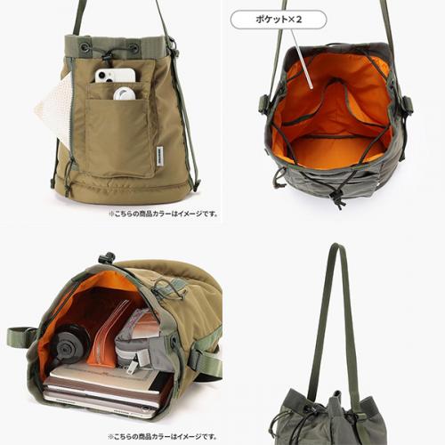 BRIEFING DRAWSTRING SHOULDER (L) ブリーフィング ドローストリングショルダーLサイズ ショルダーバッグ 巾着バッグ ミリタリー風 BRA261L21
