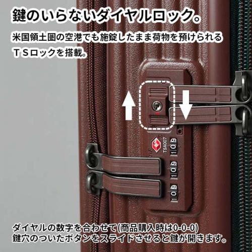 innovator イノベーター スーツケース 75Lフロントオープン ドアオープン ファスナー Mサイズ 中型 5-7泊 キャスターストッパー INV650DOR