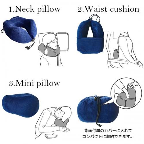 スリーピーピロー 機内快適グッズ 旅行グッズ 快眠 海外旅行 便利 ふわふわ リラックスグッズ 旅行用品