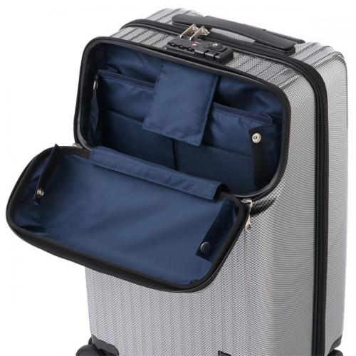 ACE タッシェ スーツケース (34L) フロントポケット ファスナータイプ 2～3泊用 キャスターストッパー機能 外寸計115cm 機内持ち込みサイズ 06536