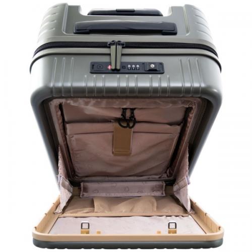 アジア・ラゲージ Pitaflat ピタフラット (37L) ファスナータイプ スーツケース フロントオープン キャスターストッパー 3～4泊用 機内持ち込み可能 PIF-8810-18