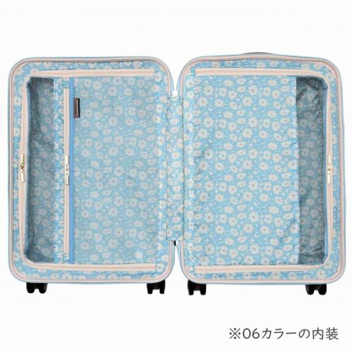 hiromichi nakano ヒロミチナカノ リーヴァ スーツケース (53L) ファスナータイプ 手荷物預け入れサイズ 外寸計131cm 3～5泊用 花柄内装 05012