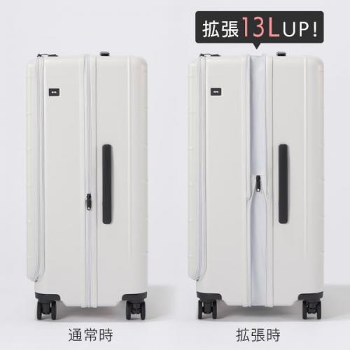 ace. トレリスZ (82L/95L) 拡張機能 フロントオープン型 ファスナータイプ スーツケース ストッパー付き 7～10泊用 手荷物預け入れサイズ 09073