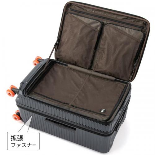 EDGELINK エッジリンク クルーズボックスグリントSB 鏡面スーツケース (74L/85L) 拡張 フロントオープン型 ファスナータイプ 手荷物預け入れサイズ ACE 09392