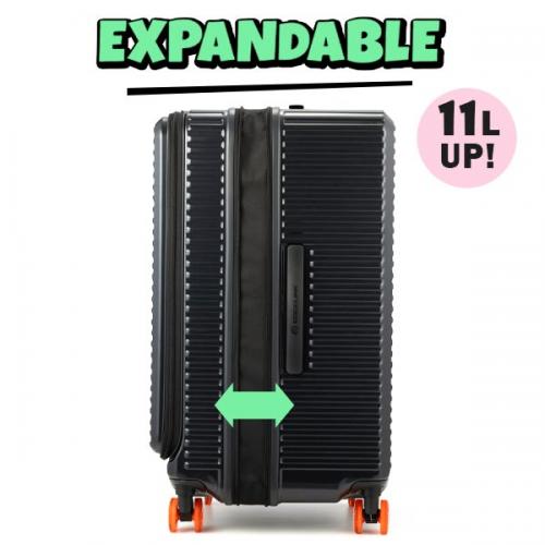 EDGELINK エッジリンク クルーズボックスグリントSB 鏡面スーツケース (74L/85L) 拡張 フロントオープン型 ファスナータイプ 手荷物預け入れサイズ ACE 09392