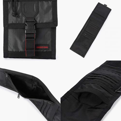 BRIEFING MULTI NECK WALLET ブリーフィング マルチネックウォレット ミニ財布 ショルダー 首かけ ストラップ スマホ収納 ポーチ BRA261G44
