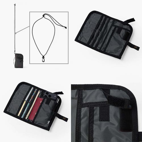 BRIEFING FOLDING PASSPORT CASE ブリーフィング フォールディングパスポートケース LESIT ミニウォレット ネックポーチ 首かけ BRA261G71
