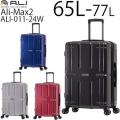 アジア・ラゲージ Ali-Max2 アリマックス2 拡張タイプ (65L～77L) ファスナータイプ スーツケース エキスパンダブル 4～5泊用 手荷物預け入れ無料規定内 ALI-011-24W