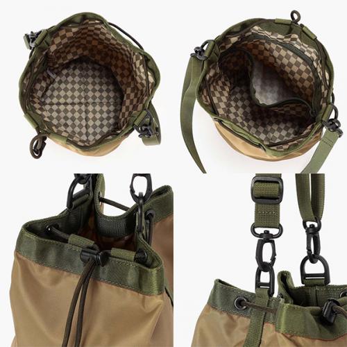 BRIEFING DUAL DRAWSTRING SHOULDER ブリーフィング デュアルドローストリングショルダー 巾着バッグ リバーシブル コンパクト BRA261L57