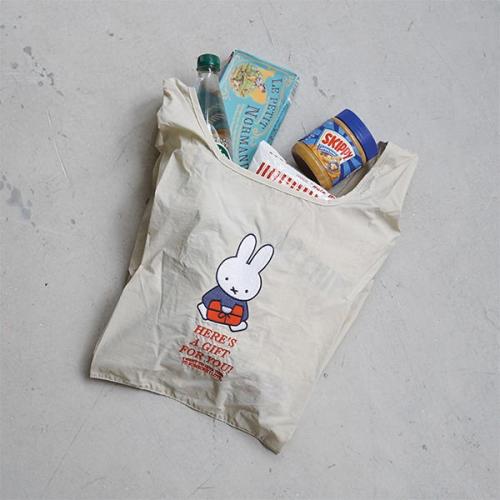 Dick Bruna ディックブルーナ ストラップ付きショッパーバッグ サブバッグ エコバッグ ミッフィー キャラクター 2WAY くすみカラー プレゼント ギフト ヘミングス 40852