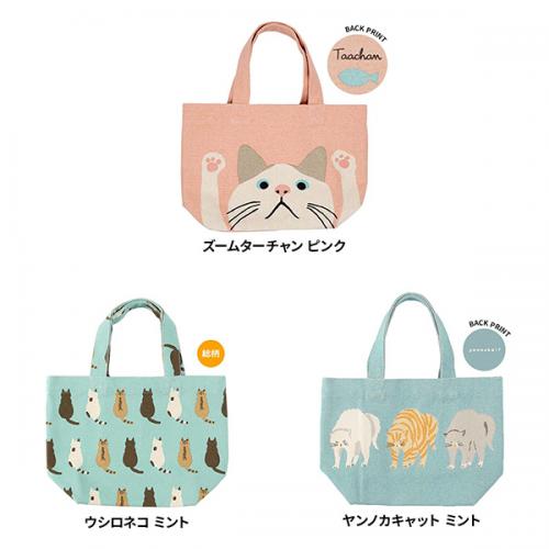 フレンズヒルミニトートバッグ 柴犬 猫 ネコ ハシビロコウ パンダ かわいい ランチバッグ お弁当入れ サブバッグ キャンバス