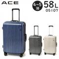ACE クレスタ2F (58L) フレームタイプ スーツケース 4～5泊用 キャスターストッパー機能 外寸計141cm 手荷物預け入れサイズ 05107