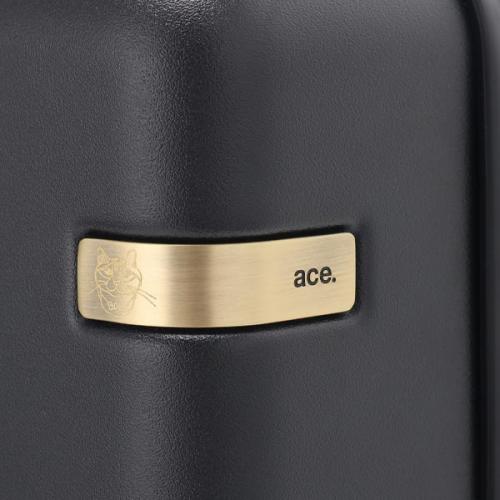 ace. /HAyU×ace. パキラ (34L) 内装ネコ柄 ファスナータイプ スーツケース 2～3泊用 3辺合計115cm 機内持ち込みサイズ 05781