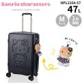 siffler HAPITAS PLUS シフレ ハピタスプラス サンリオキャラクターズ ぬいぐるみ付ジッパーキャリー ハローキティ スーツケース 47L Mサイズ 3~4泊用 フック付 HPL2354-57
