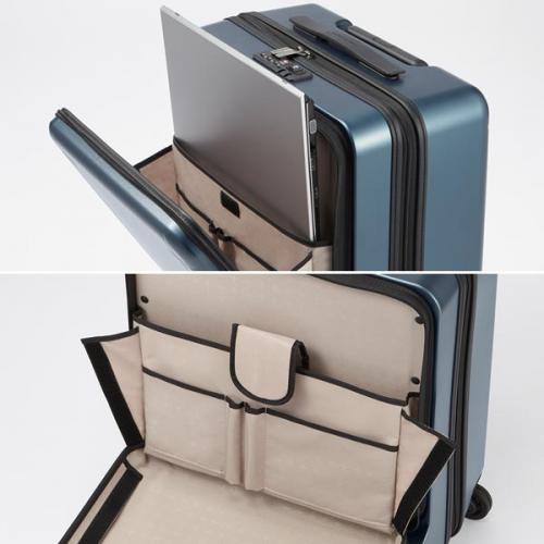 プロテカ スーツケース マックスパス3 (40L) キャスターストッパー付き フロントポケット付き ファスナータイプ 2～3泊用 機内持ち込み可能 02961