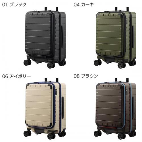 ace. テオフィールド2 (34L) フロントオープン型 ストッパー付き ファスナータイプ スーツケース 防災 アウトドア 2～3泊用 機内持ち込みサイズ 09311