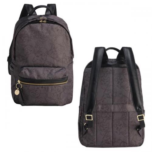 ace. /HAyU×ace. ユッカ リュックサック 19L ネコ柄 2気室 A4収納 ファスナー開閉 バックパック 17836