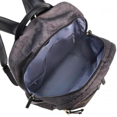ace. /HAyU×ace. ユッカ リュックサック 19L ネコ柄 2気室 A4収納 ファスナー開閉 バックパック 17836