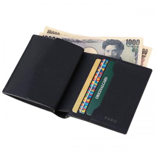 FARO Short Wallet + ファーロ ショート ウォレット プラス 財布 コインケース 札収納可能 2つ折り レザー F2141W204