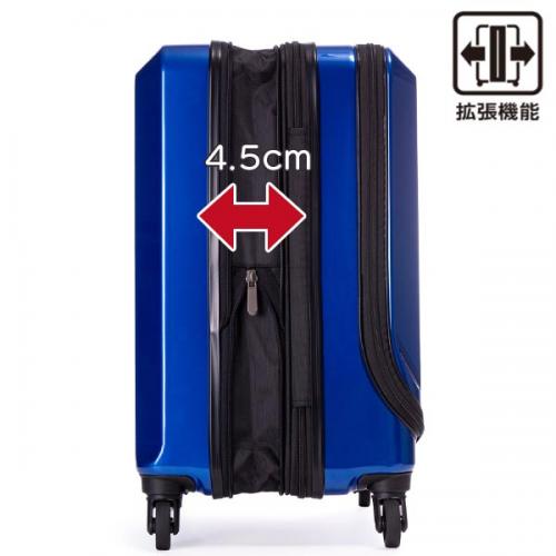 アジア・ラゲージ ALI-8000-18W 拡張機能付き (37L/45L) フロントオープン ファスナースーツケース 機内持ち込みサイズ